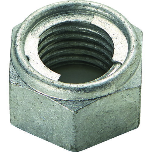 【特長】■金属製フリクションリングがボルトのねじ山に接し、ねじ部のトルクが大きくなるような機能を発生させ緩み止め効果を出します。■米国宇宙航空規格NAS3350および3354に準じた試験に適合しています。■耐熱性・振動箇所・再使用性の商品です。【用途】■ボルトの締結で緩みが生じやすい箇所に使用します。【仕様】■呼び径：M12×1.75■二面幅寸法(mm)：19■高さ(mm)：10.5■ナット種類：ゆるみ止めナット■寸法(mm)e：21.9■寸法(mm)m：10.5■寸法(mm)s：19■パッケージ：ボルトンパック（ブリスター）【材質・仕上】■スチール（SS400）■表面処理:溶融亜鉛メッキ仕上げ■フリクションリング：ステンレス(SUS301)