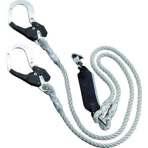 トーヨーセフティ フルハーネス型取替用ロープ式Wランヤード（タイプ1） NO.FGHD-88W 【161-1727】(4.0)