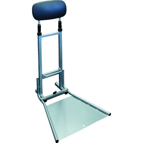 【特長】■あらゆる立作業の身体負担を軽減するワークスタンドです。【用途】■ラインコンベヤ作業に■レジ打ちに■警備などに【仕様】■張地：ビニールレザー■色：シルバー■座奥行(mm)：360■幅(mm)：425■奥行(mm)：510■高さ(mm)：770〜1200■ネジ式樹脂ストッパーによる上下スライド調整■最大使用者体重目安：100kg【材質・仕上】■スチール、ビニールレザー【注意事項】■取扱説明書をよくお読みください