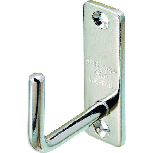 水本 吊金具（ビス止めタイプ） ステンレス ロングアイフック 18mm×60mm 使用荷重0．12kN B-2130 【162-9675】