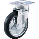 TRUSCO プレス製ゴムキャスター 自在ダブルストッパー付 Φ150 TJB-150 (150MM) 【171-2489】(4)