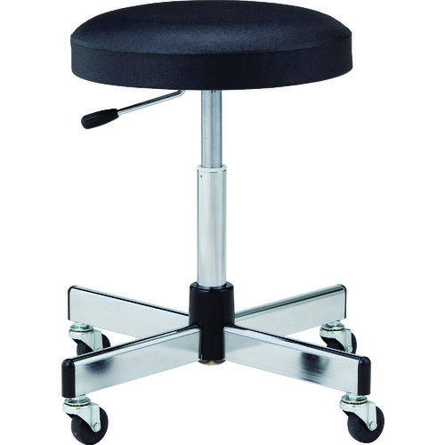 ノーリツ 作業用チェア ゴムキャスター付 ブラック TL-6L-Z BK 【195-4352】