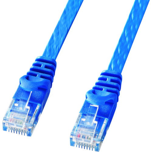 SANWA カテゴリ6フラットLANケーブル LA-FL6-03BL 【200-5540】のサムネイル