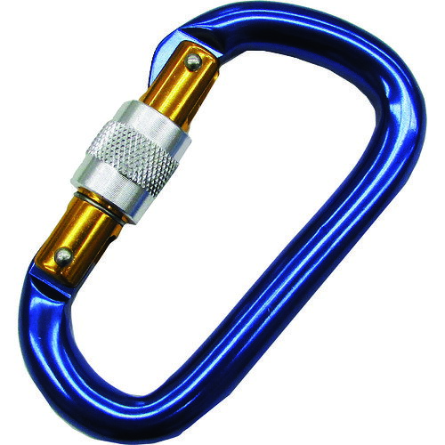 水本 アルミカラビナ環付（ブルー） 線径11mm 長さ101mm B-1449 【205-1855】