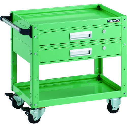 TRUSCO ツールワゴン イーグルワゴン 600X400XH600 引出付 ヤンググリーン EGW-662V2-YG 【206-4263】