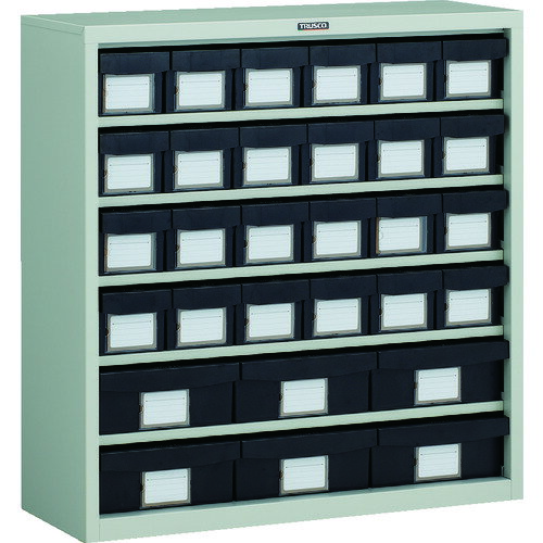 TRUSCO パーツケース バンラックケース L型 導電引出小X24 大X6個 H880 D305L-24S6L 【206-5552】