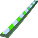 TRUSCO セーフティクッション 山型 1本入 幅70 長さ900 緑白 TSC-3070-900-GW 【206-8498】