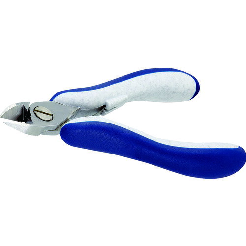 idealtek ESD精密ニッパ 長円ラウンド形 特大 フラッシュ刃 125mm ES5161L-CR-BGS-IT 【206-9663】