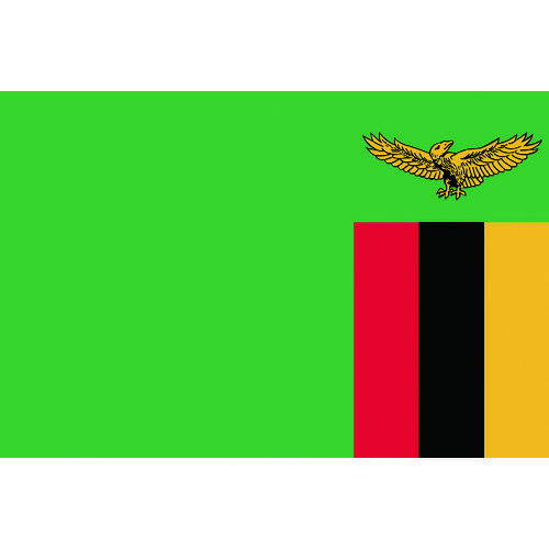 東京製旗 卓上旗（16×24cm）ザンビア 406304 【207-3690】