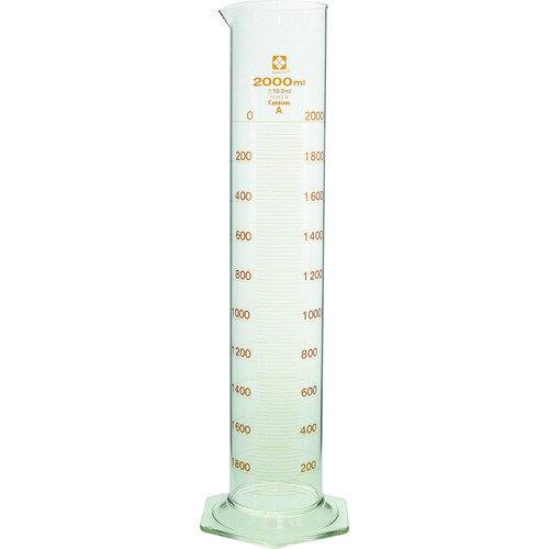 SIBATA メスシリンダー カスタムA 2L 026500-20001 【215-6428】