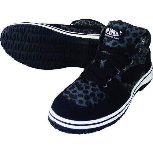 喜多 ハイカットセーフティスニーカー MG5590 レオパルド 23．0 MG5590-LEO-23.0 【217-4455】