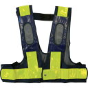 ミズケイ フルハーネス用安全ベスト 装着できるんです キングサイズ 紺/黄 5941152 【250-4623】