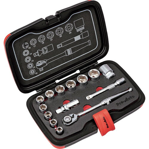 Pro−Auto 1／2DR．14PCソケットレンチセット PA4014 【250-7756】