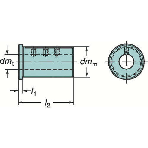 サンドビック 丸シャンクバイト用イージーフィックススリーブ（480） 132N-2506 (480) 【251-5326】