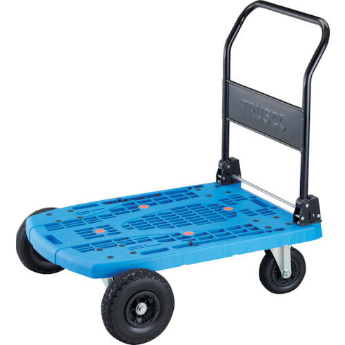 TRUSCO 樹脂台車 カルティオビッグオフロード 900X600 ノーパンクタイヤ ブルー MPK-906N-OR-B 【255-8866】