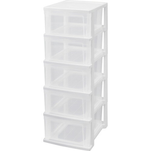 IRIS 284280 スリムチェスト NSSー325 ホワイト／クリア NSS-325-WC 【257-3429】