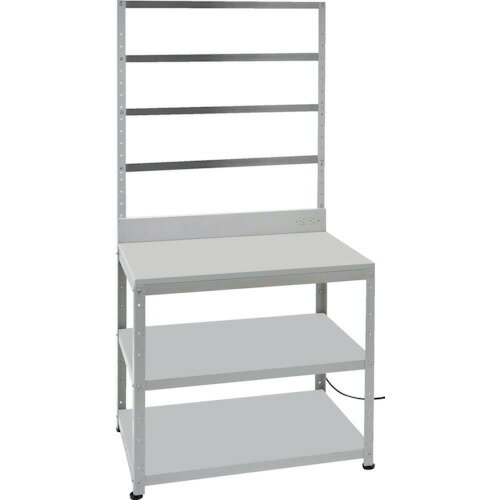 TRUSCO スーパーラックデスク型フリーバー式 コンセント付 アジャスター付 BDD-993B4TNCW 【266-4780】