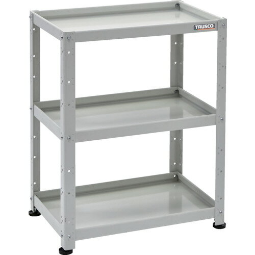 TRUSCO 小型ボルト式棚 バーディワゴンラック型 600X400 3段 ホワイト BDW-R963-W 【272-1016】