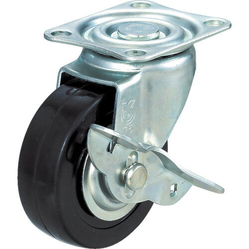TRUSCO キャスター TYSシリーズ ハードゴムキャスター自在ストッパー付Φ75 TYSG-75RHS 【278-2588】