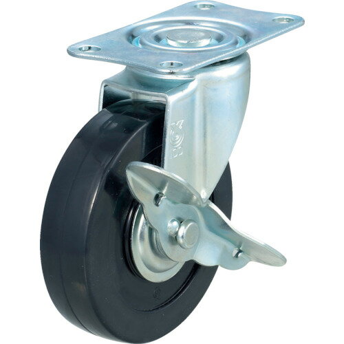 TRUSCO HLF−120用ハードゴムキャスター Φ100 自在S付 TYSG-100RHS 【278-2618】