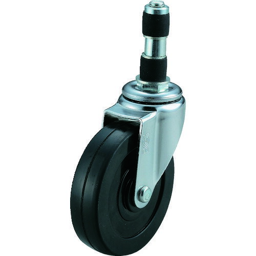 ユーエイ 差し込み式 自在 キャスター ゴム 車輪径100mm Eタイプ ETF型 パイプ径19 ETF-100RH-19 【278..