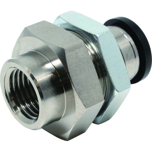 ピスコ チューブフィッティング メス隔壁ストレート チューブ10 接続口径R1／4 PMF10-02 【290-8816】