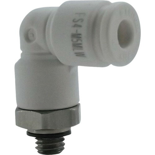 チヨダ ファイブSUSメイルエルボ 白 4mm・M5X0．8 FS4-M5MLW 【313-7791】