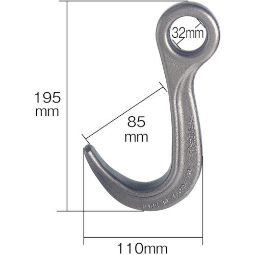 スーパー 覆工板フック（覆工板吊り専用） 容量：1ton FKH1 【327-3318】