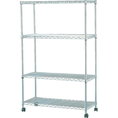 IRIS 104981 スチールラック メタルミニ（キャスター付）800×350×1260 MTO-8012C (546625) 【328-5286】