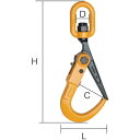 スーパー スーパーロックフック（スイベル付）容量：2ton 全長：402mm SLH2S 【332-1037】