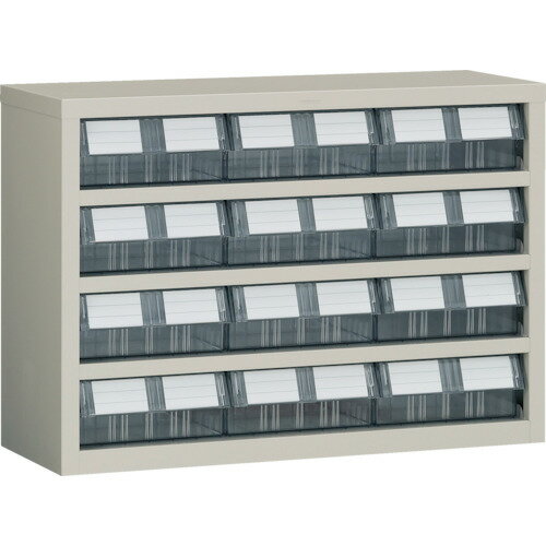 TRUSCO パーツケース 横型バンラックケースM型 854X307XH609 3列4段 TM-64BW 【332-4648】