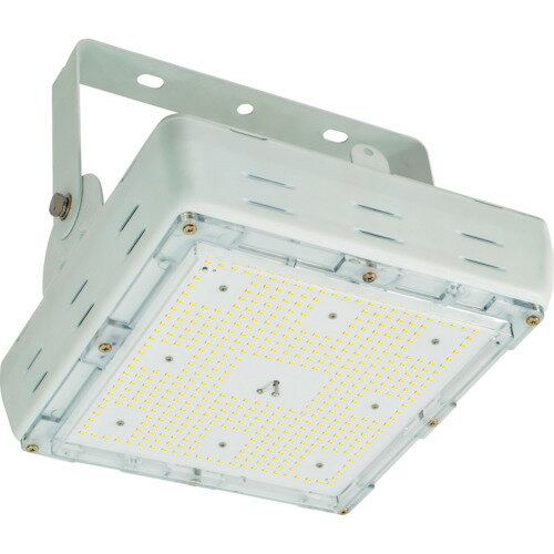 【特長】■100V固有エネルギー消費効率200Lm/W以上のハイスペックLED投光器です。【用途】■工場・倉庫・店舗の天井照明に。【仕様】■明るさ(lm)：17040■幅(mm)：268■奥行(mm)：260■高さ(mm)：242■配光角度：115度■消費電力(W)：100V：81/200V：83■相当水銀灯(W形)：400■演色性：Ra73■光源色：昼白色（5000K）■標準消費電力料金：2.19円/h　※1kwあたり27円で計算■定格入力電圧(V)：100/200■動作環境温度(℃)：-25〜40■タイプ：吊下げ■保護機能：サージプロテクター内蔵【セット内容】■M10×25ボルトナットセット×2■落下防止ワイヤー×2