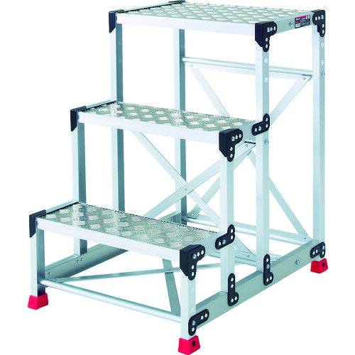 TRUSCO 作業用踏台 アルミ製・縞板タイプ 天板寸法600X400XH900 TSFC-369 【336-5140】