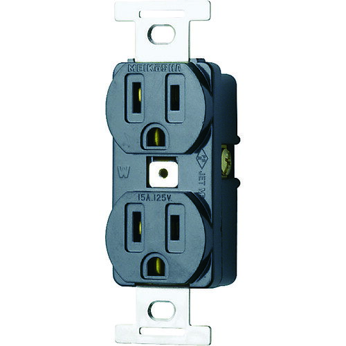 明工 埋込ダブルコンセント接地2P ME2817 【355-7995】