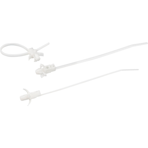 【特長】■パネルの取付穴に差し込んだ後でも引き抜きが可能なプッシュマウントたいです。■リリースレバーと矢じり部を一体化したことで取付穴への差し込み時、リリース時の作業性が向上しました。【用途】■ケーブルなどの結束に。【仕様】■色：白■幅(m...