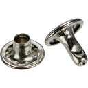 TRUSCO 大カシメ スチール ニッケルメッキ 9mm 足長11.5mm 30組入 (ブリスターパック入) P-THP-CN11.5 【363-0597】