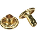 TRUSCO 大カシメ スチール 真鍮メッキ 9mm 足長8.5mm 30組入 (ブリスターパック入) P-THP-CB8.5 【363-0604】