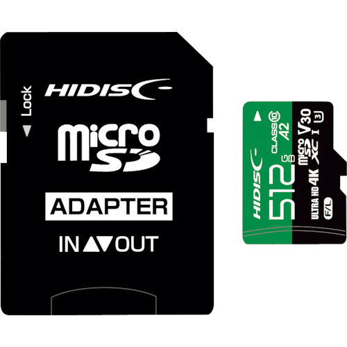 ハイディスク 超高速R170シリーズmicroSDXCカード 512GB HDMCSDX512GA2V30PRO 