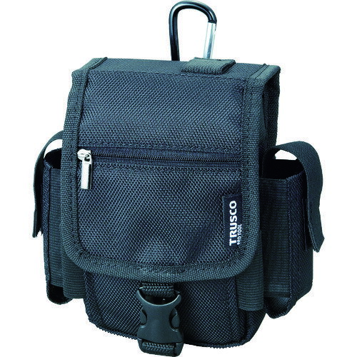 TRUSCO コンパクトツールケース ツーサイドポケット ブラック TCTC1808-BK 【365-5997】