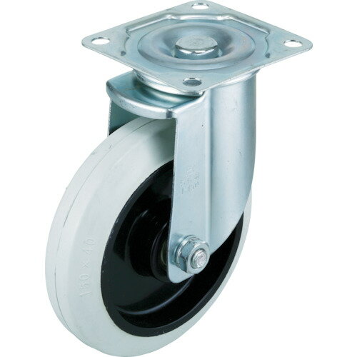 ワコー エアーキャスター（自在車） 125mm ホワイトゴム車 AHG-125-NRB-W 【365-7663】