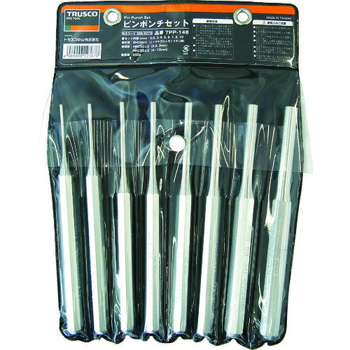 TRUSCO ピンポンチセット 8本組 TPP148 【366-9076】