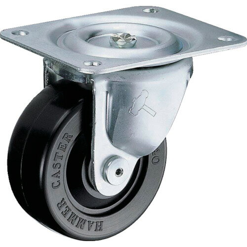 ハンマー Gシリーズ旋回式ゴム車輪 100mm 440G-R100 【367-1593】