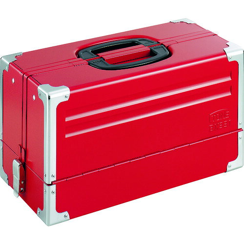 TONE ツールケース（メタル） V形3段式 433X220X240mm BX331 【369-8009】