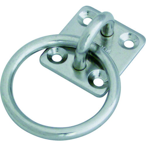 水本 ステンレス 丸カンプレート 25mm×28mm 丸カン内径30mm B-2189 【378-9608】