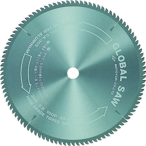 モトユキ グローバルソー アルミ用 外径255mm GA-255-80 【379-3061】