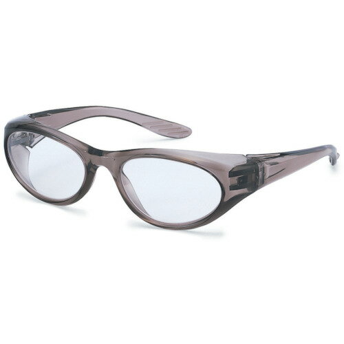 YAMAMOTO 二眼型保護メガネ（フレームタイプ） レンズ色：クリア テンプルカラー：クリアブラウン YS-380 【379-3796】