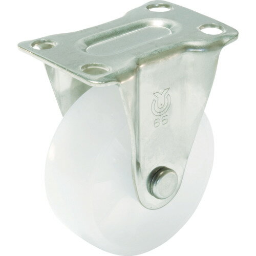 ユーエイ プレート式 固定 ステンレスキャスター ナイロン 車輪径65mm Sタイプ SUS−SR型 取付寸法55×28..