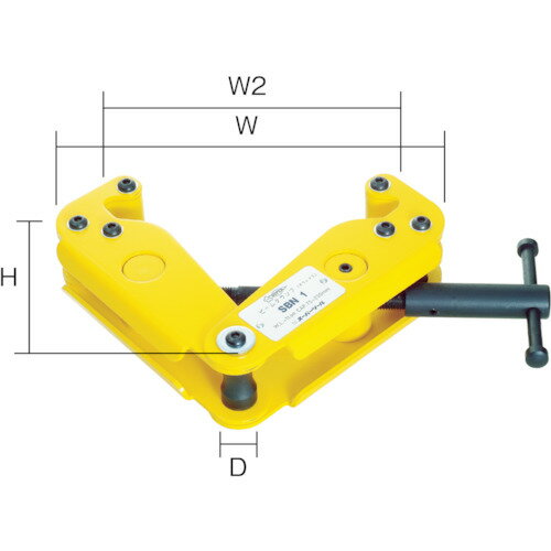 スーパー ビームクランプ（デラックスタイプ）容量：1ton SBN1 【381-2855】