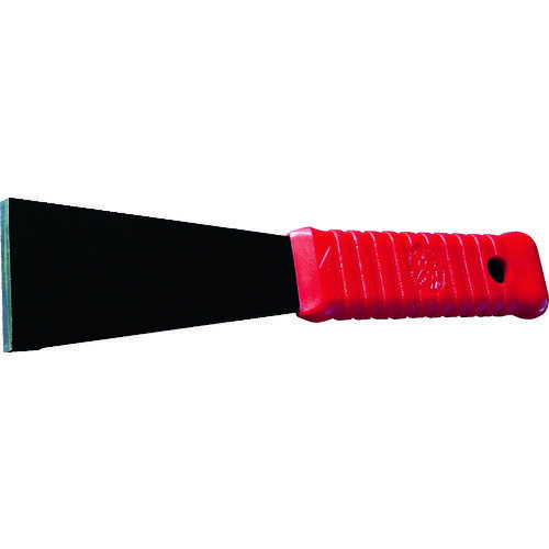 【特長】■刃先に超硬合金をロウ付けしてあり、長期間使用しても刃先の摩耗が少ないです。■貫通型で叩けます。■耐摩耗性に優れ、特にスクレーパー作業において鋭利な刃が持続します。【用途】■ペンキ削りやスクレーパー作業に。■タイルなどのハガシ作業に。■Pタイル、クッションフロアー等のはがし作業に【仕様】■刃幅(mm)：45■全長(mm)：190■ソフトグリップ(樹脂製)仕様■片刃【材質・仕上】■機械構造用炭素鋼■グリップ：ポリ塩化ビニル(PVC)