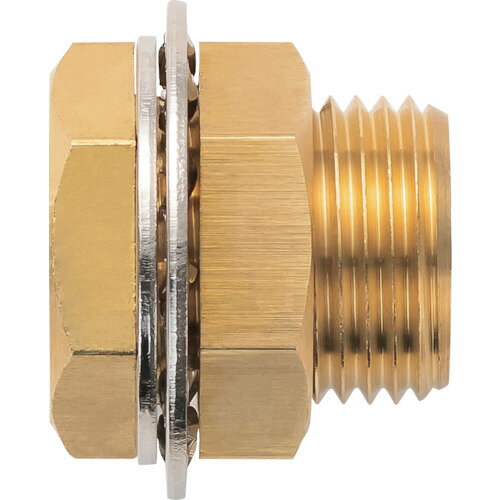 潤工社 黄銅製継手（ミリ系列） パネルユニオン Rc1／2 PF-1/2-1/2-BS 【382-8916】